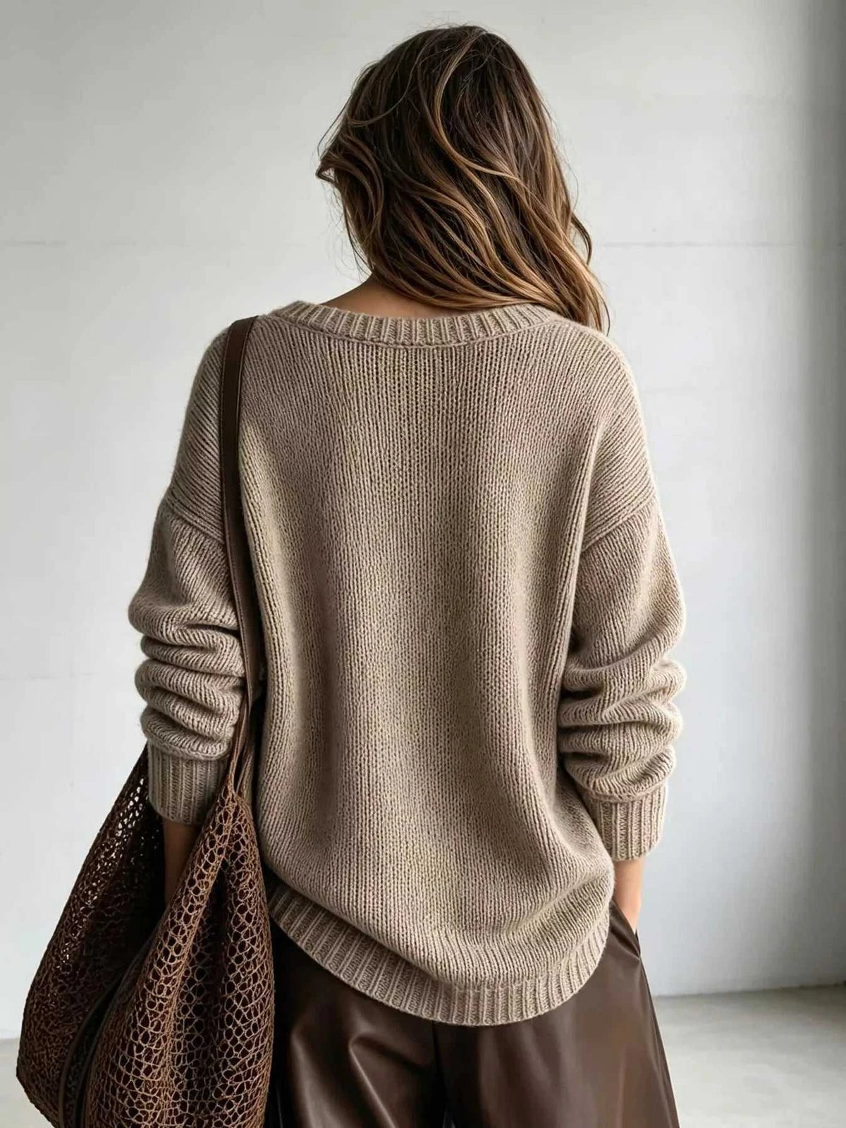 V-Neck Dropped Shoulder Sweater 101002004477831 44 Affordable Fashion Under $100 Jerry's Apparel 