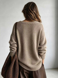 V-Neck Dropped Shoulder Sweater 101002004477831 44 Affordable Fashion Under $100 Jerry's Apparel 