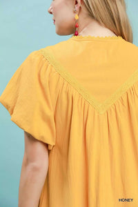 Umgee Flutter Sleeve Tassel Tie Ruffle Hem Mini Dress 100100216541175 62 Affordable Fashion Under $100 Jerry's Apparel 