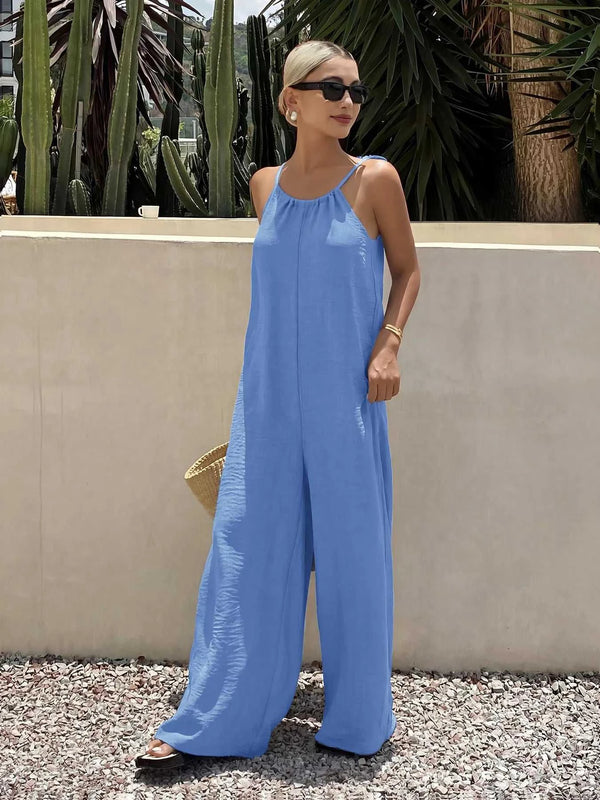 Tie Strap Wide Leg Casual Jumpsuit 100100301095680 32 Affordable Fashion Under $100 Jerry's Apparel 