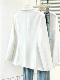 Full Size Single-Breasted Lapel Collar Blazer Plus Size 100100427041899 25 Affordable Fashion Under $100 Jerry's Apparel 