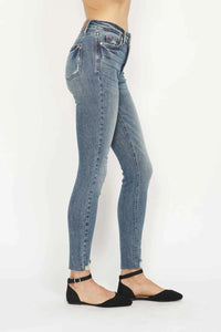 Judy Blue Full Size Tummy Control Vintage Wash Hem Destroy Skinny Jeans 100100882311542 64 Affordable Fashion Under $100 Jerry's Apparel 