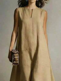 Full Size Notched Sleeveless Maxi Dress Plus Size 100100975553560 32 Affordable Fashion Under $100 Jerry's Apparel 