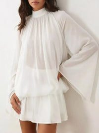 Tie Back Flare Sleeve Mini Dress 101001243212797 45 Affordable Fashion Under $100 Jerry's Apparel 