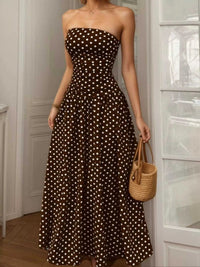Polka Dot Strapless Maxi Dress 100100244144250 39 Affordable Fashion Under $100 Jerry's Apparel 