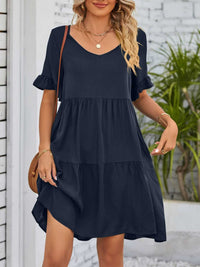 Ruffled Sleeve Tiered Mini Dress 100100840870791 28 Affordable Fashion Under $100 Jerry's Apparel 