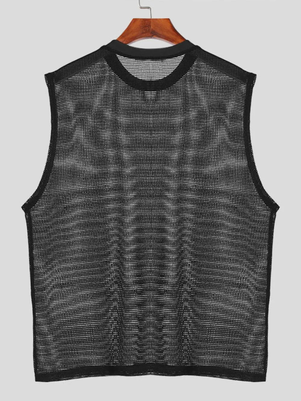 Men's Full Size Openwork Round Neck Tank Plus Size