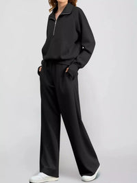 Half-Zip Sweatshirt and Wide-Leg Pants Set 101001840100593 40 Affordable Fashion Under $100 Jerry's Apparel 
