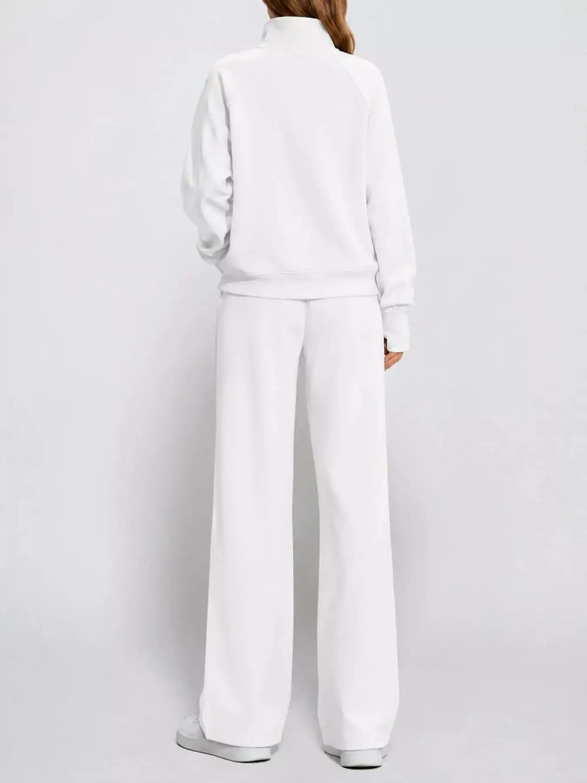 Half-Zip Sweatshirt and Wide-Leg Pants Set 101001840100593 40 Gifts for Her Jerry's Apparel 