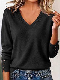 V-Neck Long Sleeve Sweater w 101002492738705 32 Affordable Fashion Under $100 Jerry's Apparel 