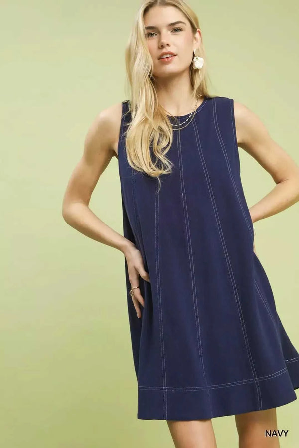 Umgee Linen Sleeveless Swing Dress 100100511051020 55 Affordable Fashion Under $100 Jerry's Apparel 