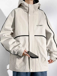 Men's Plus Size Contrast Trim Zip Up Jacket 100400512099541 112 Fashion Forward Plus Size Clothing Jerry's Apparel 