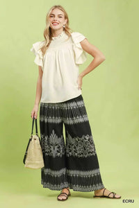 Umgee Smocked Ruffle Sleeve Textured Top 100100813901476 53 Affordable Fashion Under $100 Jerry's Apparel 
