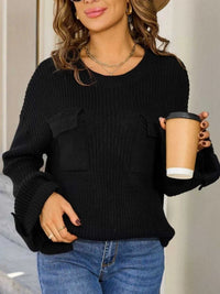 Pocket Detail Round Neck Sweater 100100321906852 48 Affordable Fashion Under $100 Jerry's Apparel 