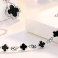 925 Sterling Silver Clover Charm Bracelet 100500602809758 73 Affordable Fashion Under $100 Jerry's Apparel 