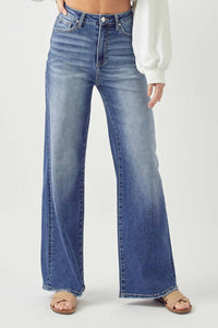 Full Size High Rise Wide Leg Jeans