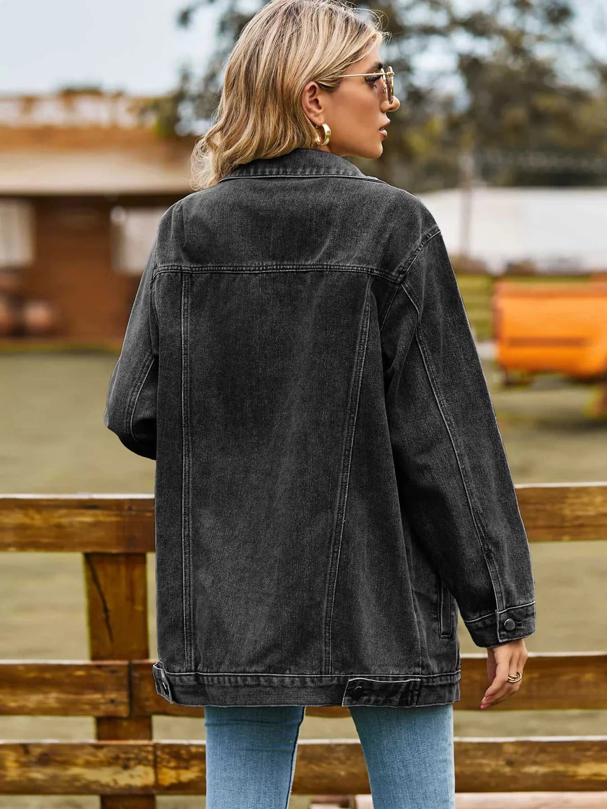 Button Up Long Sleeve Denim Jacket 100100316291883 79 Affordable Fashion Under $100 Jerry's Apparel 