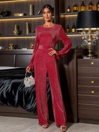 Perfee Cutout Round Neck Long Sleeve Jumpsuit 100100285711264 41 Affordable Fashion Under $100 Jerry's Apparel 