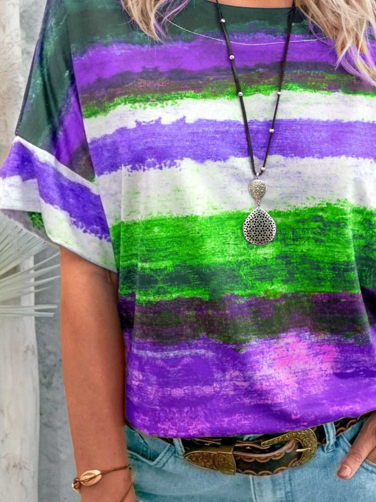 Contrast Round Neck Casual T-Shirt 100100706660927 23 Affordable Fashion Under $100 Jerry's Apparel 