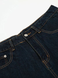 Men's Wide Leg Wash Denim Shorts