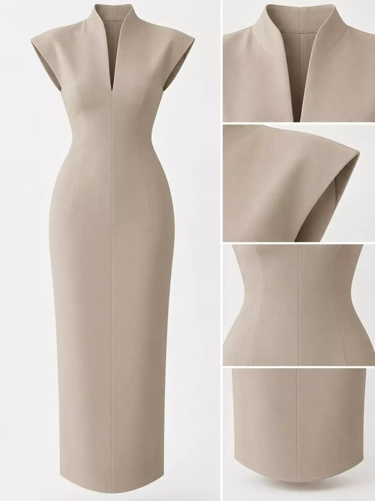Slit Sleeveless Bodycon Midi Dress 101001165760167 45 Gifts for Her Jerry's Apparel 