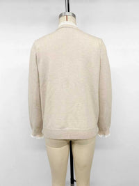 Elegant Lace Trim Round Neck Sweater 100100201428003 44 Affordable Fashion Under $100 Jerry's Apparel 