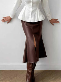 Slit Mermaid Midi Skirt 100100884632830 49 Affordable Fashion Under $100 Jerry's Apparel 