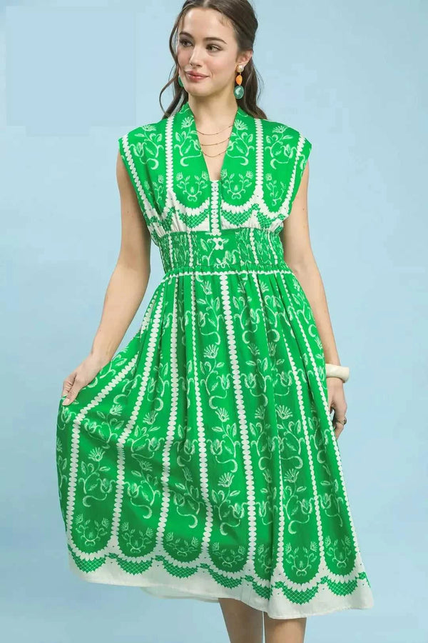 Umgee Sleeveless Smocked Midi Dress 100100099871201 62 Affordable Fashion Under $100 Jerry's Apparel 