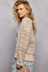 POL Open-Knit Floral Button Cardigan 100100789231530 66 Affordable Fashion Under $100 Jerry's Apparel 