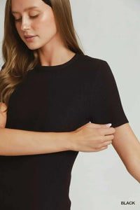 Umgee Brushed Rib Short Sleeve Top 100100880091597 32 Affordable Fashion Under $100 Jerry's Apparel 