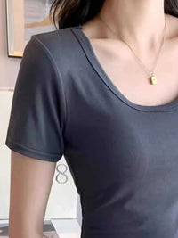 Plus Size Round Neck Short Sleeve T-Shirt 100100816232037 16 Affordable Fashion Under $100 Jerry's Apparel 
