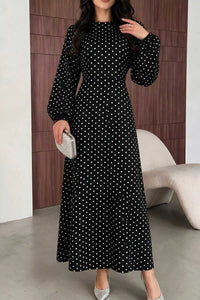 Polka Dot Long Sleeve Maxi Dress 101001469171625 35 Affordable Fashion Under $100 Jerry's Apparel 