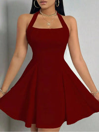 Halter Neck Sleeveless A-Line Mini Dress 101001141853231 35 Gifts for Her Jerry's Apparel 