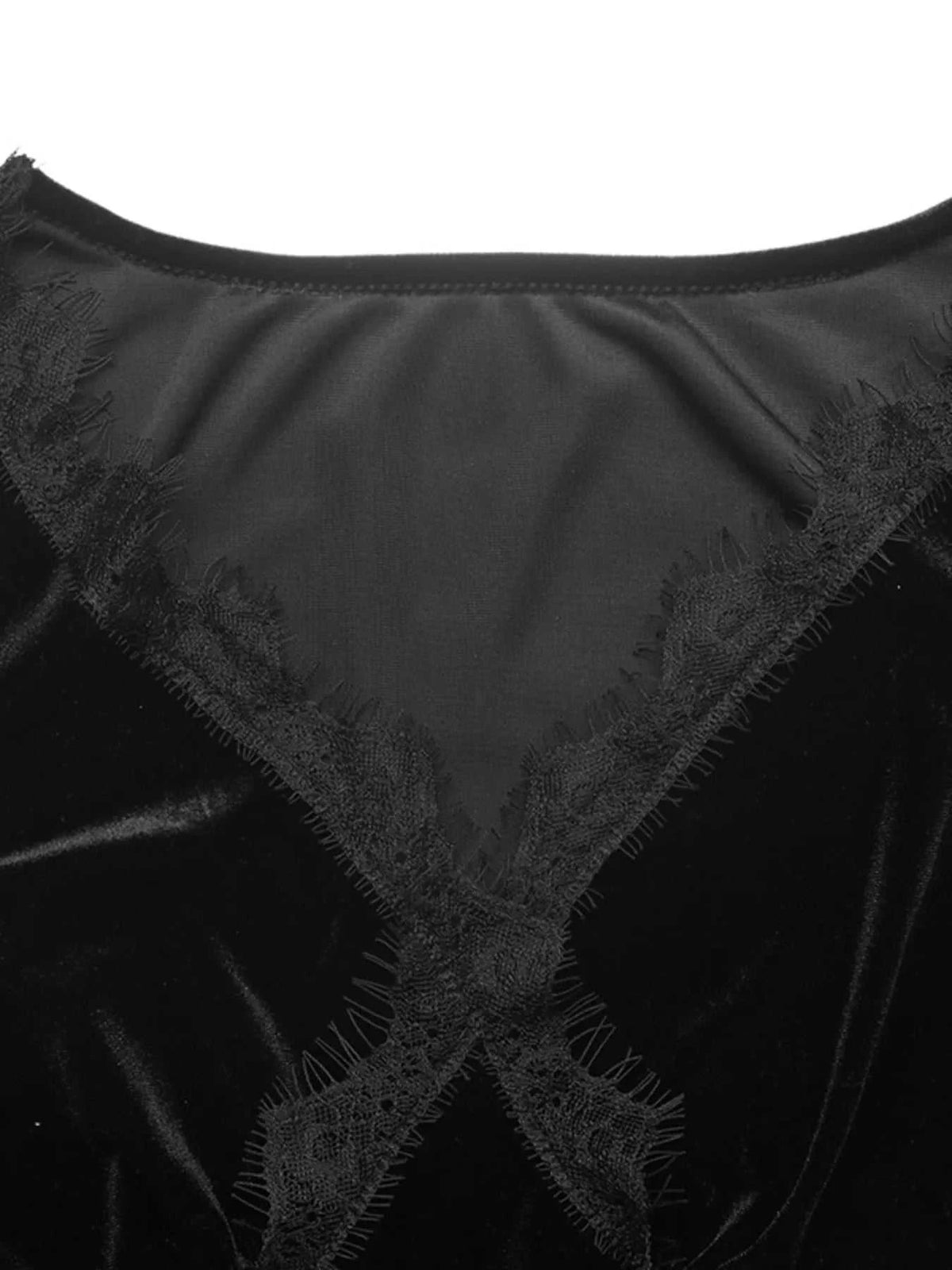 Velvet Lace Trim V-Neck Mini Dress 100100644247711 40 Affordable Fashion Under $100 Jerry's Apparel 