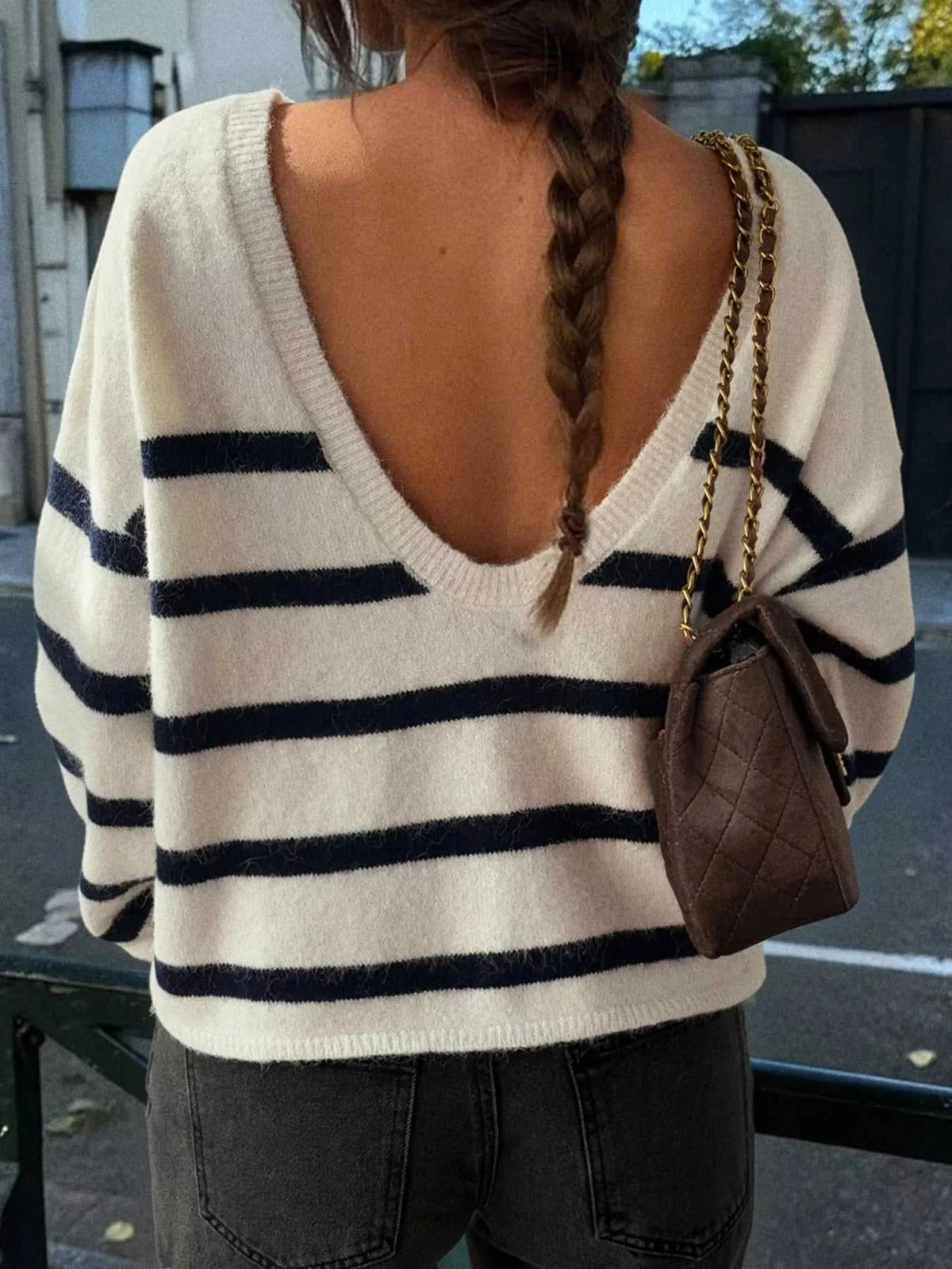 Striped Round Neck Long Sleeve Knit Top 100100967262973 46 Affordable Fashion Under $100 Jerry's Apparel 