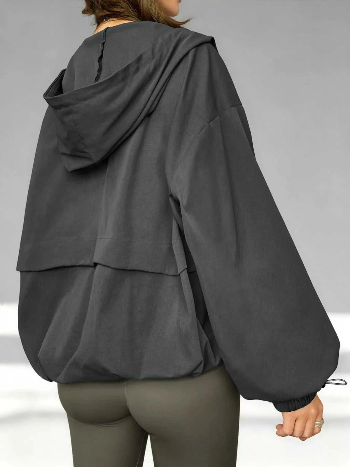 Drawstring Zip Up Hooded Jacket 100100879581198 83 Affordable Fashion Under $100 Jerry's Apparel 