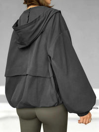 Drawstring Zip Up Hooded Jacket 100100879581198 83 Affordable Fashion Under $100 Jerry's Apparel 