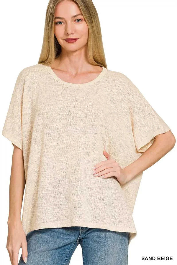 Zenana Oversized Slub Hacci Top 100100386632395 21 Affordable Fashion Under $100 Jerry's Apparel 