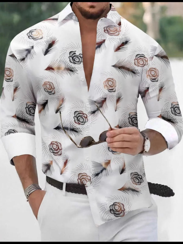 Men's Full Size Button Up Long Sleeve Shirt Plus Size