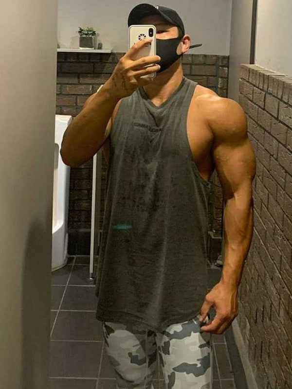 Men's Plus Size Round Neck Tank
