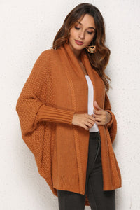 Angel Wings Open Front Dolman Sleeve Longline Cardigan