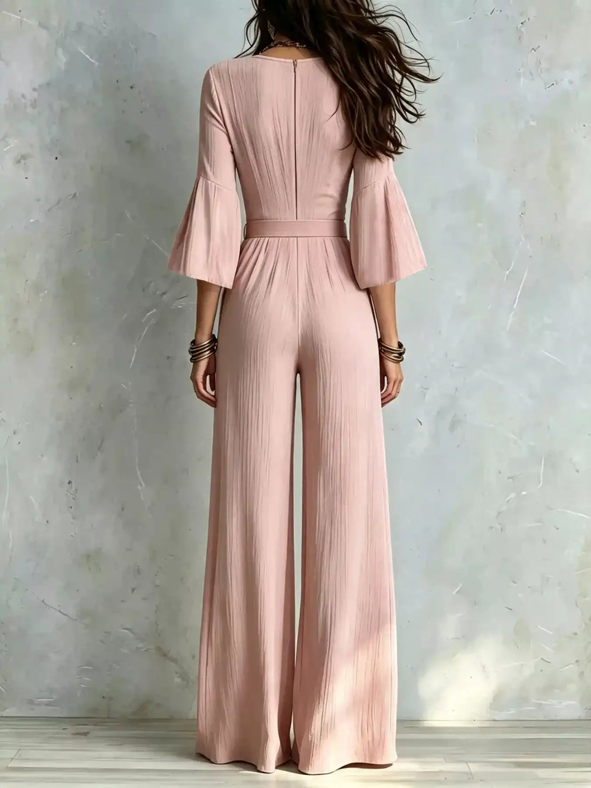 Pleated Wide-Leg Jumpsuit with Tie-Waist 101001893266329 52 Affordable Fashion Under $100 Jerry's Apparel 