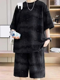 Men's Full Size Round Neck Half Sleeve Top and Shorts Set Plus Size 100400059232306 34 Affordable Fashion Under $100 Jerry's Apparel 