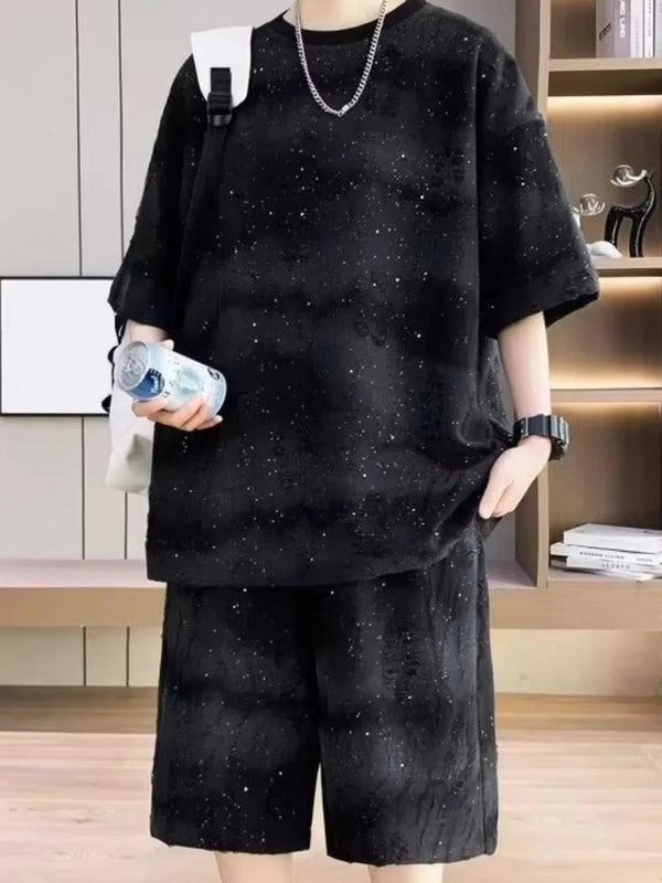 Men's Full Size Round Neck Half Sleeve Top and Shorts Set Plus Size 100400059232306 34 Affordable Fashion Under $100 Jerry's Apparel 