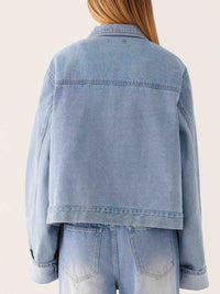 Button Down Cropped Oversized Denim Jacket 100100003789645 47 Affordable Fashion Under $100 Jerry's Apparel 