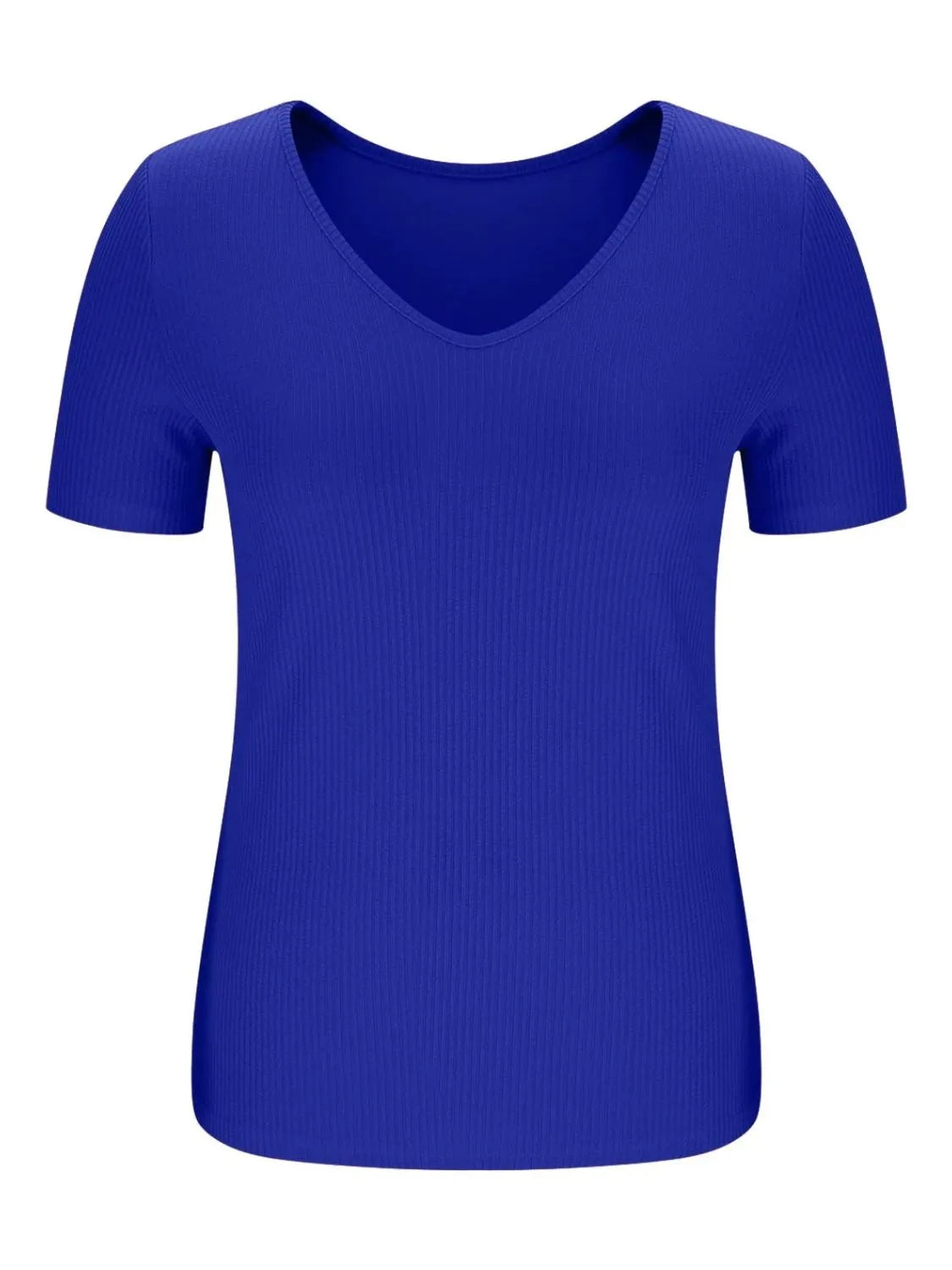 Solid V-Neck Short Sleeve T-Shirt