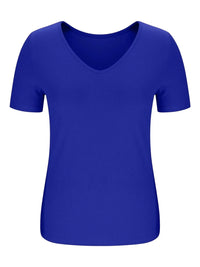 Solid V-Neck Short Sleeve T-Shirt
