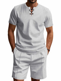 Men's Full Size Casual Short Sleeve Top & Shorts Set Plus Size 100400527346146 34 Affordable Fashion Under $100 Jerry's Apparel 