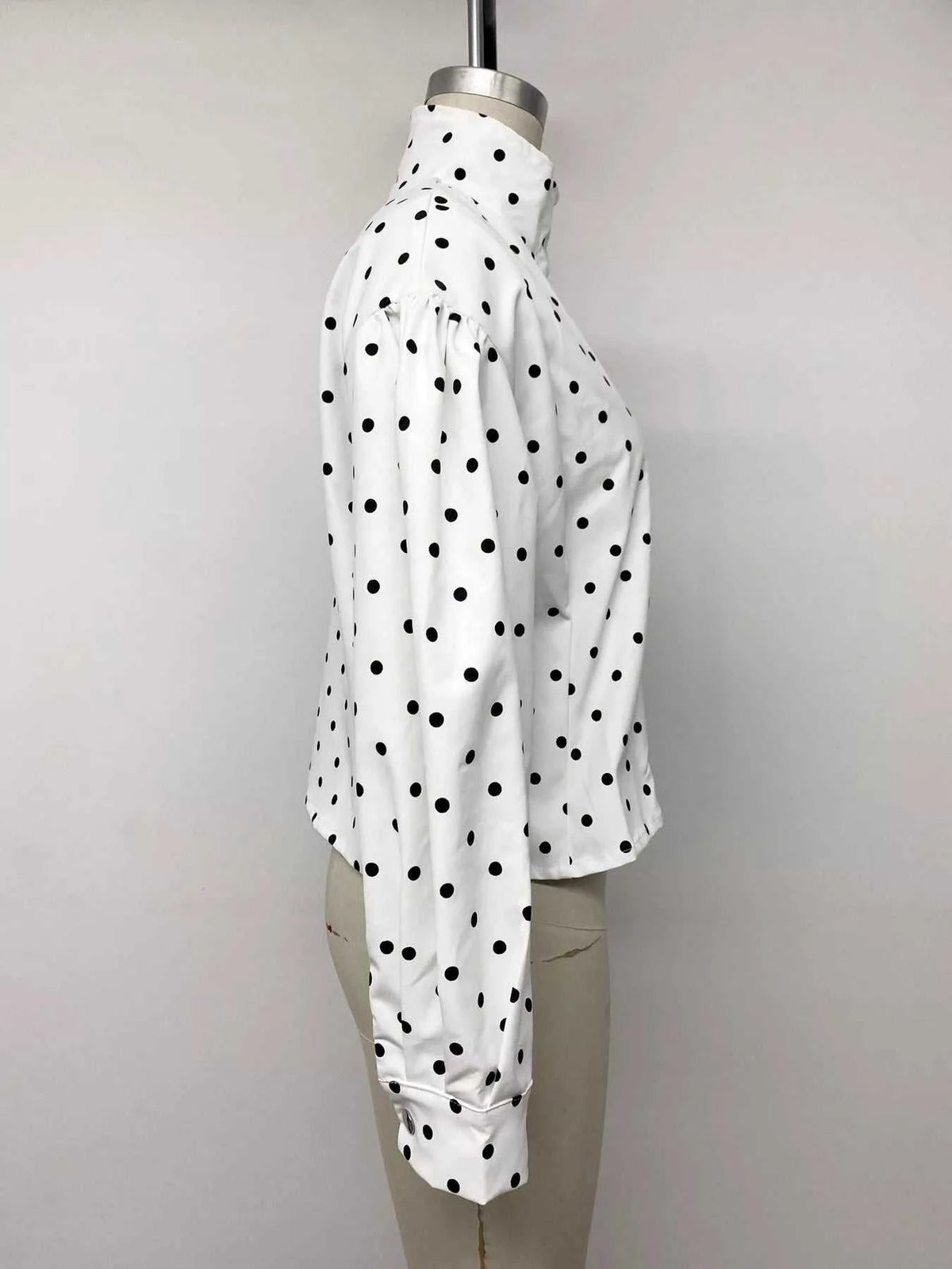Polka Dot Zip Up Cropped Jacket 100100822180695 55 Seasonal Fashion Collections Jerry's Apparel 