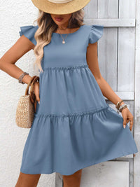Ruffle Sleeve Tiered Mini Dress 100100406659839 28 Affordable Fashion Under $100 Jerry's Apparel 